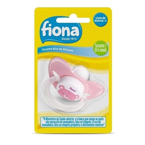 Chupeta Desenhos Fiona Baby Silic 807830 0 a 6 meses Rosa