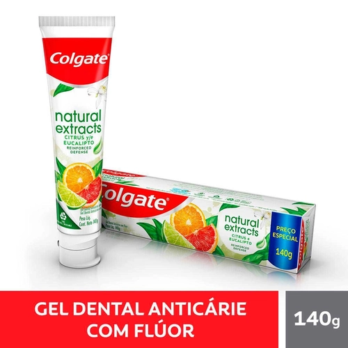 Creme Dental Colgate Natural Extracts Citrus Reinforced Defense 140G
