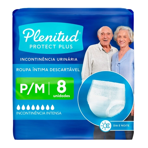 Roupa Intima Plenitud Active Plus P/M 8 Unidades