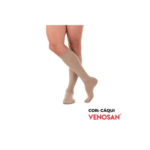 Meia Venosan Supportline Soft Panturrilha 18-22Mmhg Pp Unissex Pé Fechado Caqui