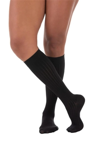 Meia Venosan Supportline Soft Panturrilha 18-22Mmhg Pp Unissex Pé Fechado Preto