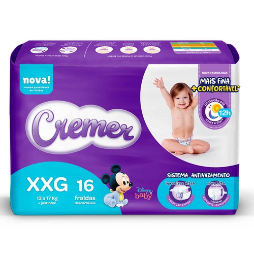 Fralda Cremer Pratica Xxg 16Un