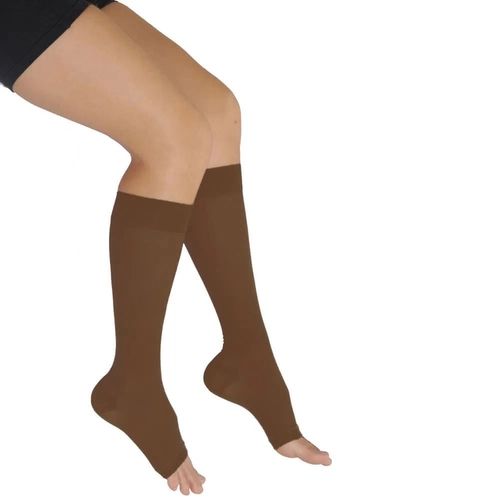 Meia Venosan Legline Panturrilha 15-23 M Pé Aberto Sahara