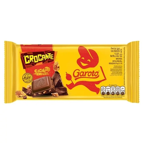 Chocolate Barra Garoto Crocante 80G