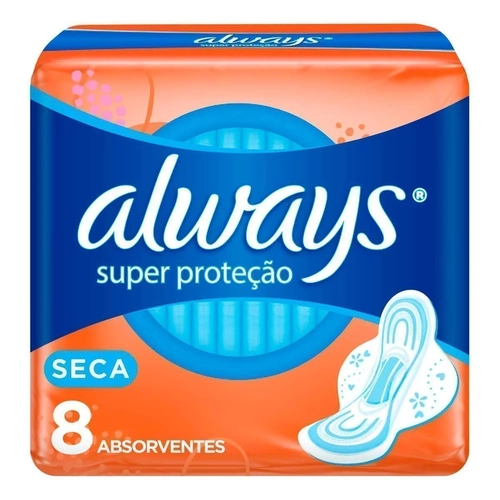 Absorvente Always Básico Seca Com Abas P 8 Unidades