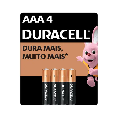 Pilha Alcalina Duracell Palito Aaa C/4Un