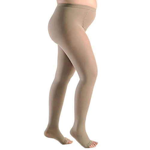 Meia Sigvaris Select Comfort Mater  Meia Calça Gestante M3 20/30 Pé Aberto Natural