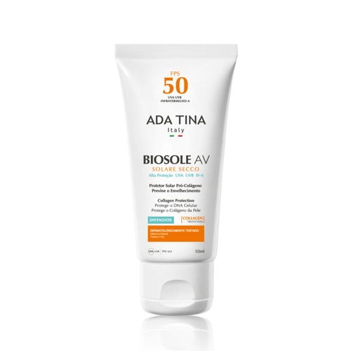 Protetor Solar Facial Ada Tina Biosole Fps50 Anti Envelhecimento Collagen 50ml