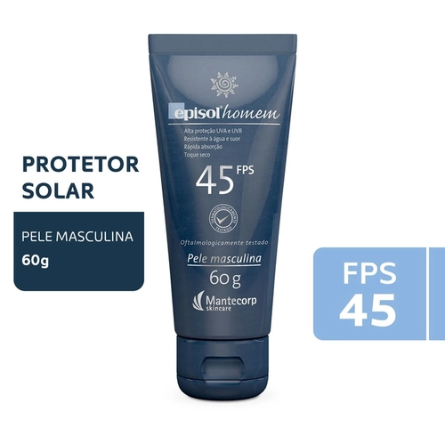 Protetor Solar Masculino Episol Homem Fps45 60G