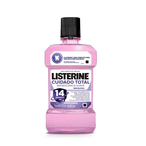 Enxaguante Antisséptico Bucal Listerine Cuidado Total Sem Álcool 250ml