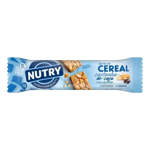 Barra De Cereal Nutry Castanha De Caju com Chocolate