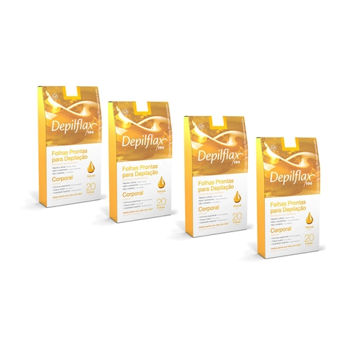Folhas Prontas Para Depilação Corporal Natural Depilflax 20 Folhas