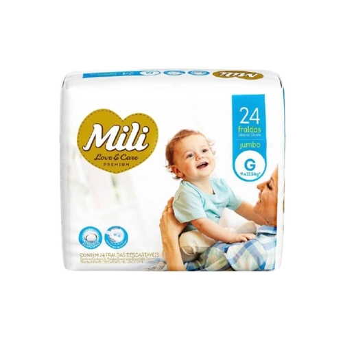 Fralda Mili Love Care G 24Un