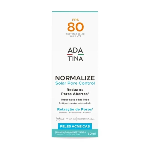 Protetor Solar Facial Ada Tina Normalize Pore Control Fps80 30ml