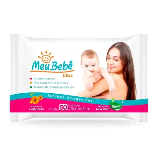 Toalha Umedecida Meu Bebe Ultra 50Un