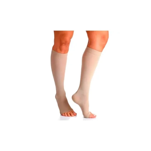 Meia Sigvaris Select Comfort Premium Panturrilha P2 30/40 Pé Aberto Natural