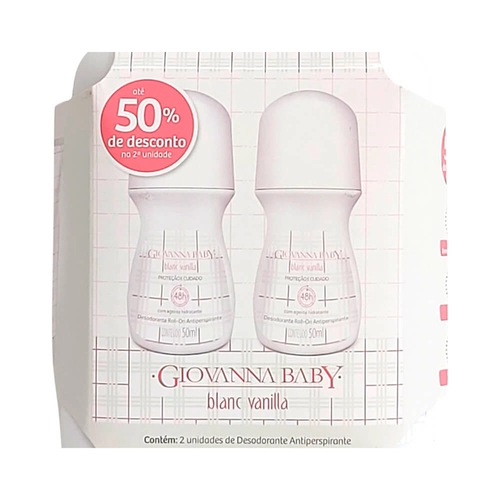 Kit Desodorante Roll On Giovanna Baby Vanilla 2 Unidades