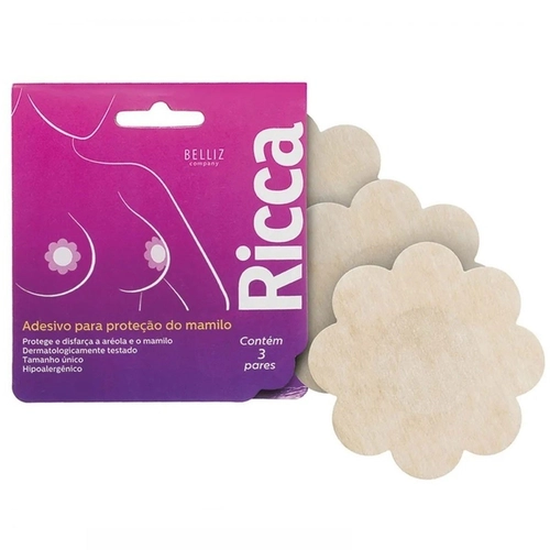Adesivo Protetor de Mamilos Ricca Descartavel 3 Pares