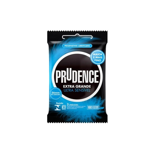 Preservativo Prudence Extra Grande Ultra Sensível 3 Unidades