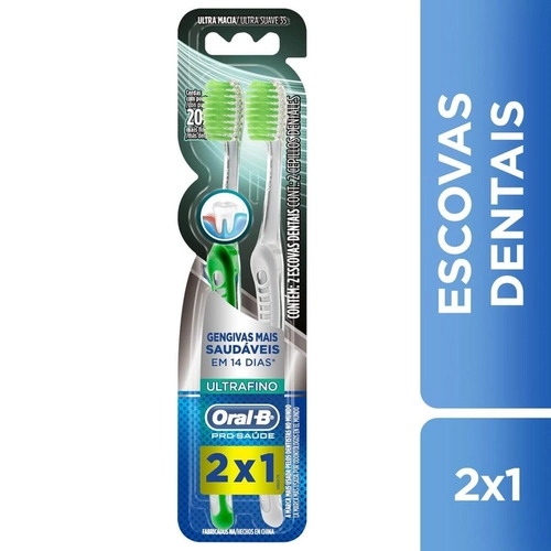 Kit Escova Dental Oral-B Ultrafino Sensitive 2 Unidades