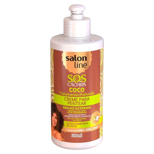 Creme Para Pentear S.O.S Cachos Coco Salon Line 300Ml