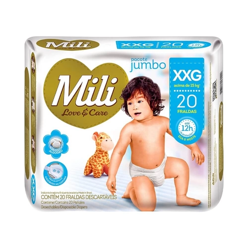 Fralda Mili Love Care Xxg 20Un