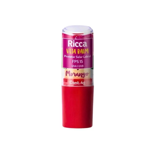 Protetor Labial Ricca 3788 Fps15 Morango