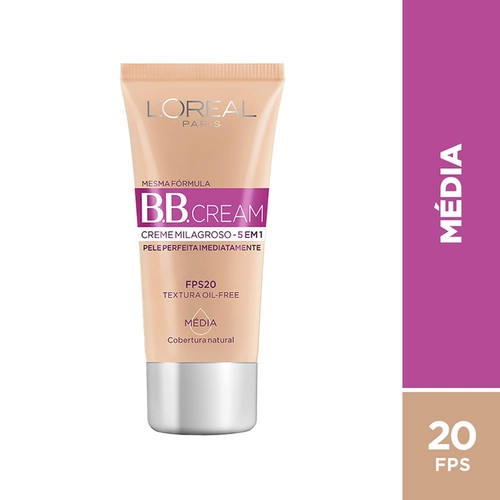 BB Cream Creme Milagroso 5 em 1 Loréal Base Média 30ml