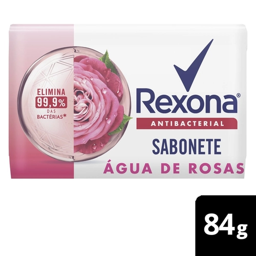 Sabonete em Barra Rexona Antibacterial Água Rosas 84G