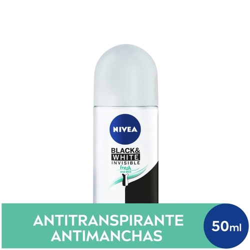 Desodorante Roll On Nivea Invisible Black&White Fresh 50Ml