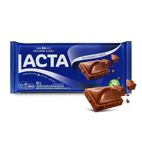 Chocolate Barra Lacta Ao Leite 80/90G