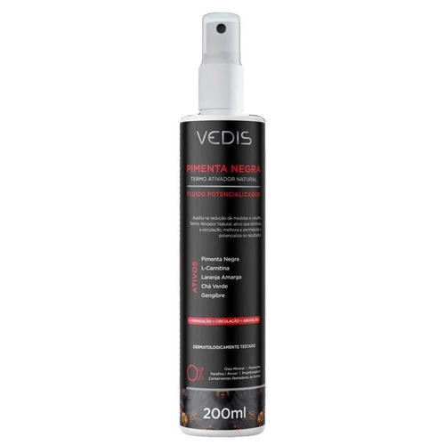 Fluído Térmico Com Pimenta Negra Veddis 500Ml
