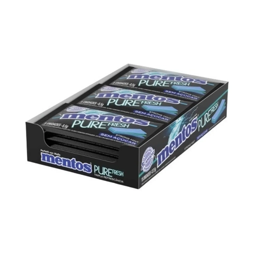 Chiclete Mentos Pure Fresh 3 Strong Mint 8,5G 5Un