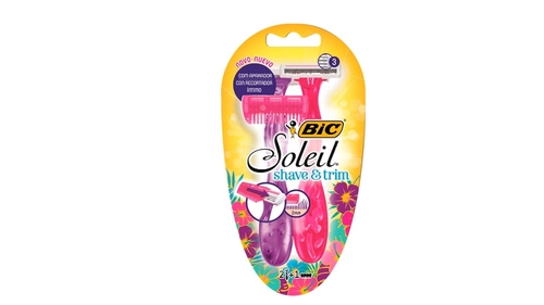 Aparelho de Depilação Bic Soleil Shave E Trim Com Aparador Íntimo 2 Unidades