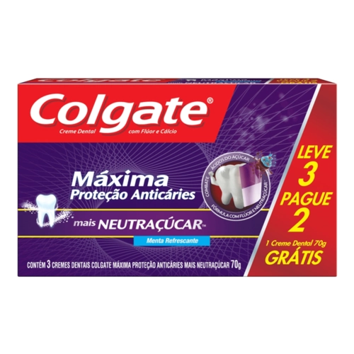 Kit Colgate Creme Dental Neutracucar 70G Lv3Pg2