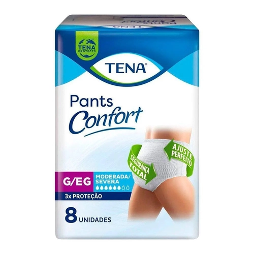 Fralda Tena Pants Confort G/Eg 8Un