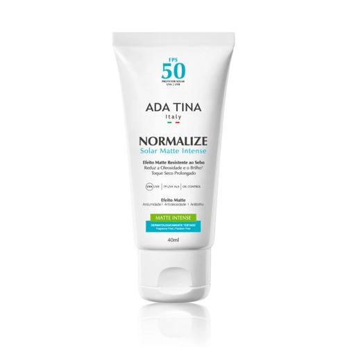 Protetor Solar Facial Ada Tina Normalize Matte Intense Fps50 40ml