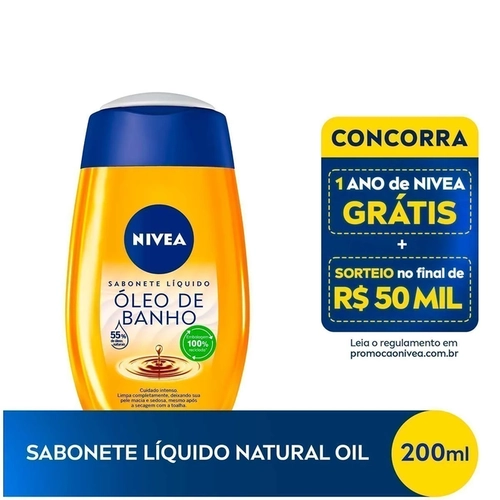 Sabonete Líquido Óleo De Banho Nivea 200ml