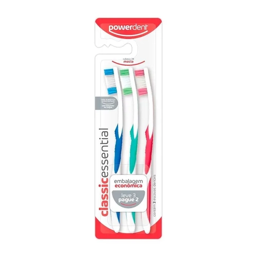 Escova Dental Powerdent Lv3Pg2 Classic/Essential Media