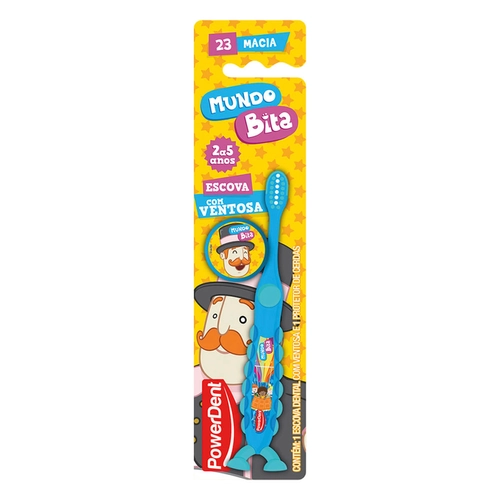 Escova Dental Powerdent Mundo Bita 2-5 Anos Infantil