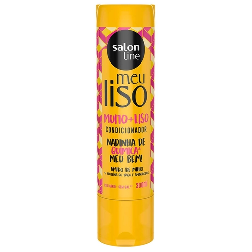 Condicionador Meu Liso Amido Milho Muito +Liso Salon Line 300Ml