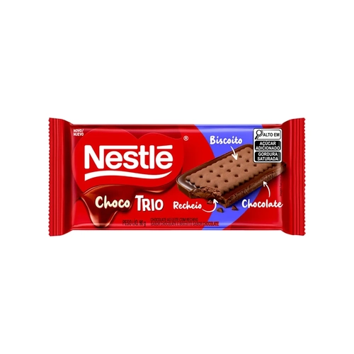 Chocolate Barra ChocoTrio Nestle Chocolate 90G