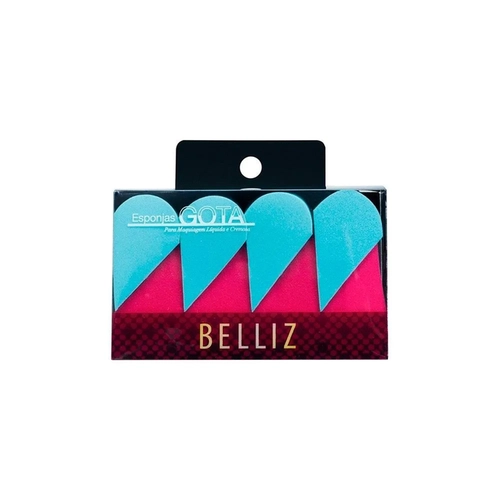 Esponja De Maquiagem Belliz Gotas Base 8 Unidades Ref 1824