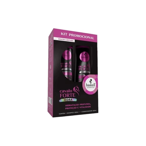 Kit Haskell Cavalo Forte Hidra Shampoo 500ml + Condicionador 300ml