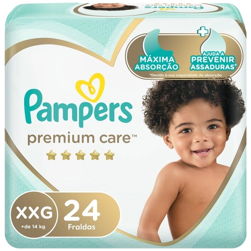 Fralda Pampers Premium Care Xxg 24Un