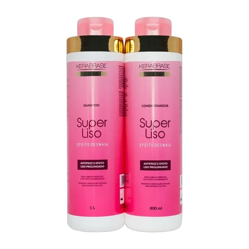 Kit Kerabrasil Super Liso Shampoo 1Lt + Condicionador 800ml