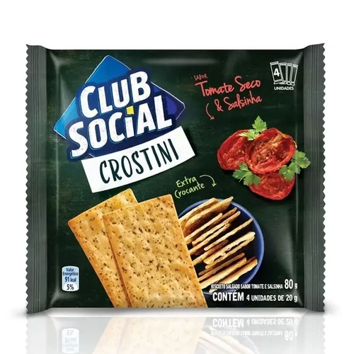 Biscoito Club Social Crostini Tomate Seco/Salsinha