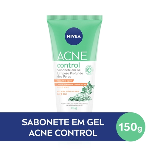 Sabonete em Gel Nivea Limpeza Profunda Acne Control 150G