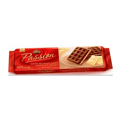 Biscoito Wafer Passion Chocolate Branco 80G