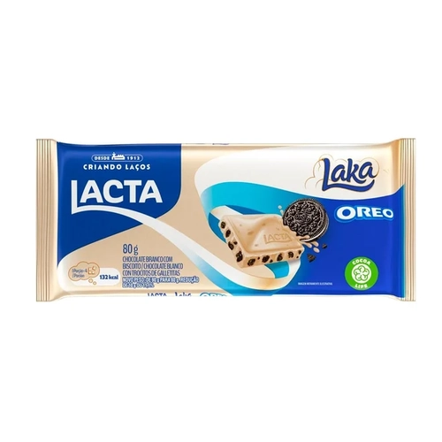 Chocolate Barra Lacta Laka Oreo 80/90G
